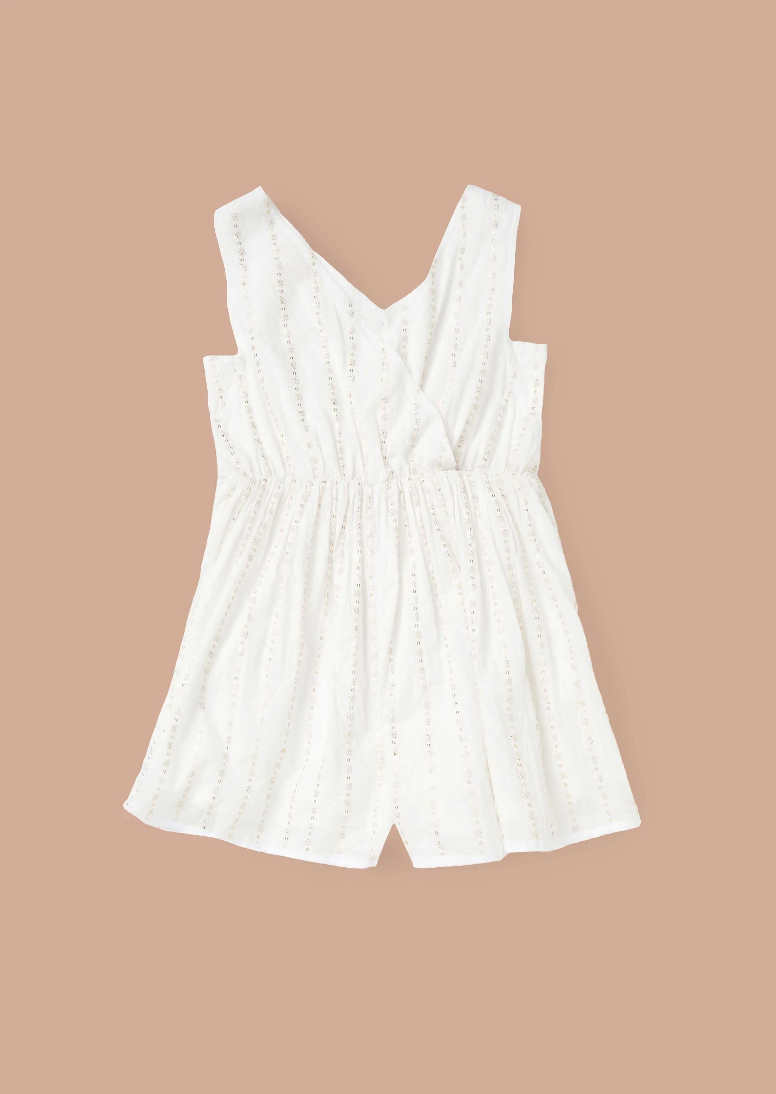 Valentina Ivory Sequin Broderie Playsuit