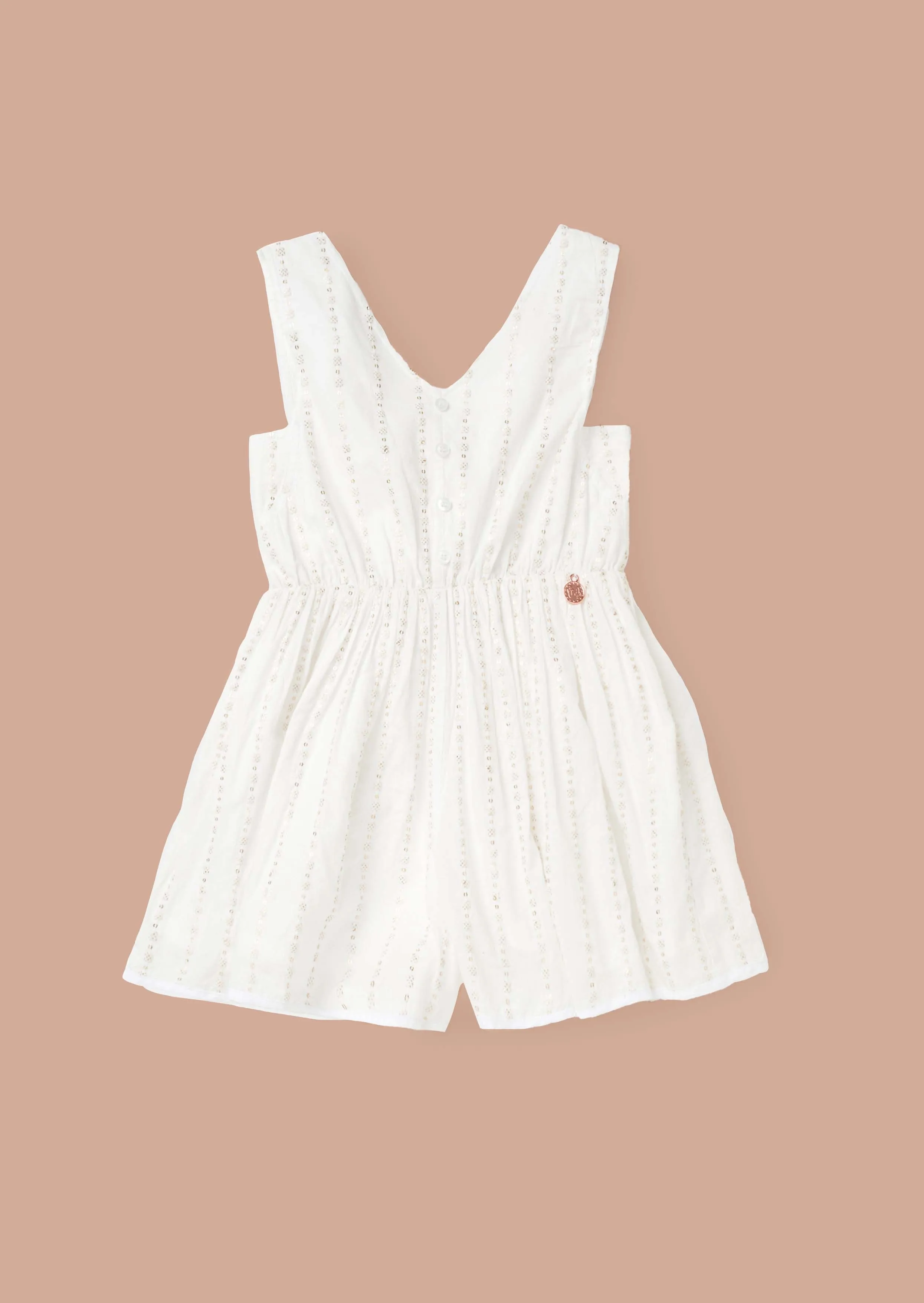 Valentina Ivory Sequin Broderie Playsuit