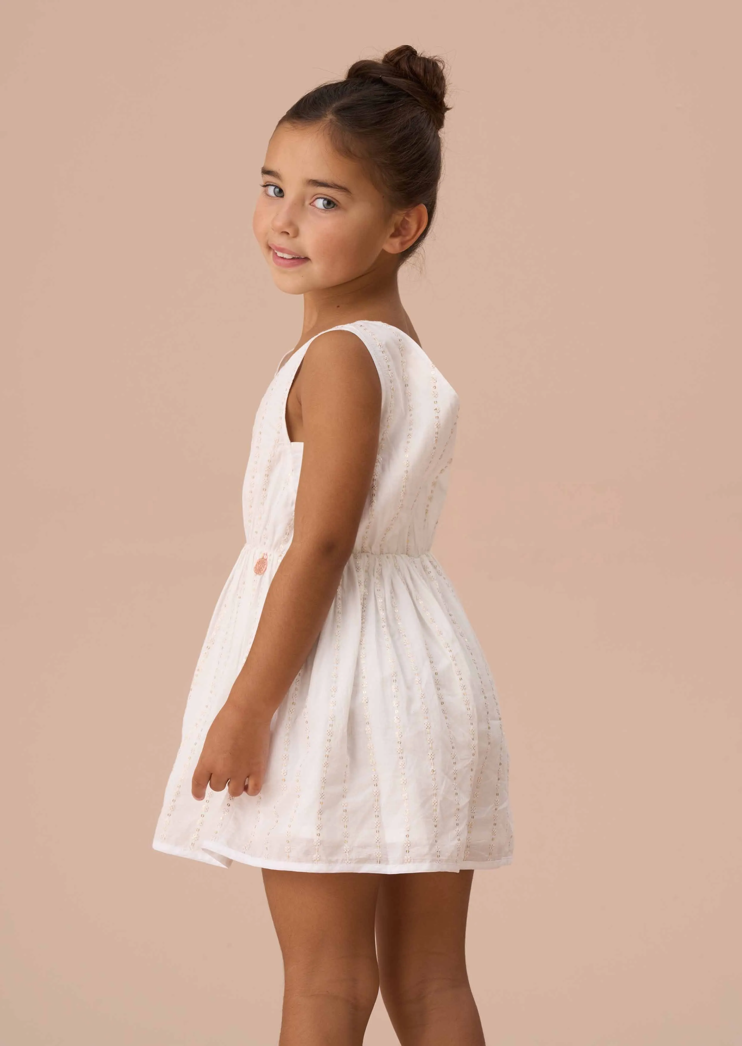 Valentina Ivory Sequin Broderie Playsuit