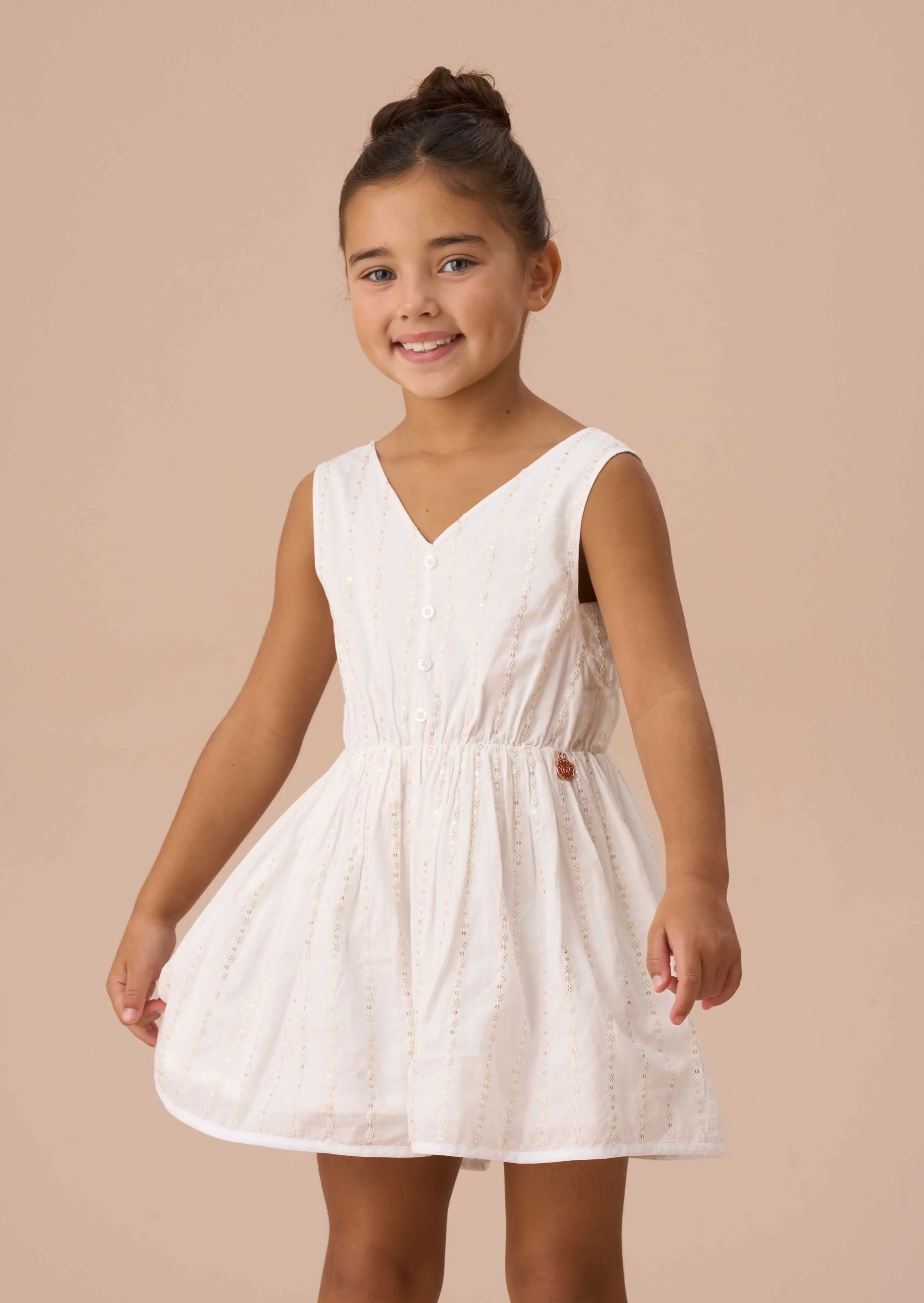 Valentina Ivory Sequin Broderie Playsuit