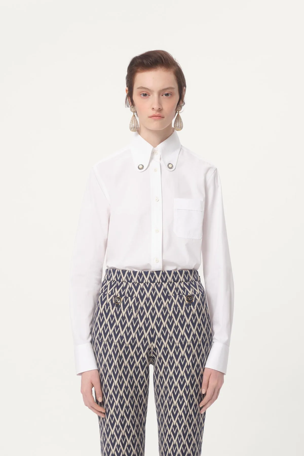 VALENTINO | POPELINE LONG SLEEVE SHIRT