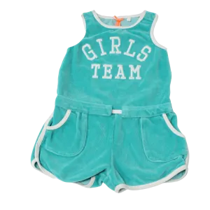 Velour 'Girls Team' Playsuit