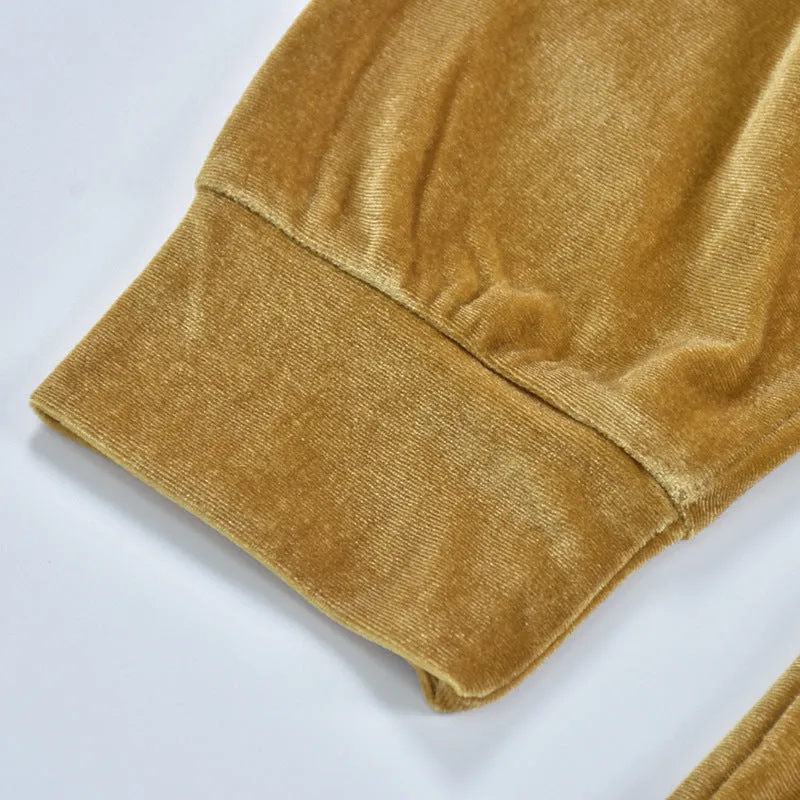 Velvet Casual Round Neck Bodycon Party Mini Dresses