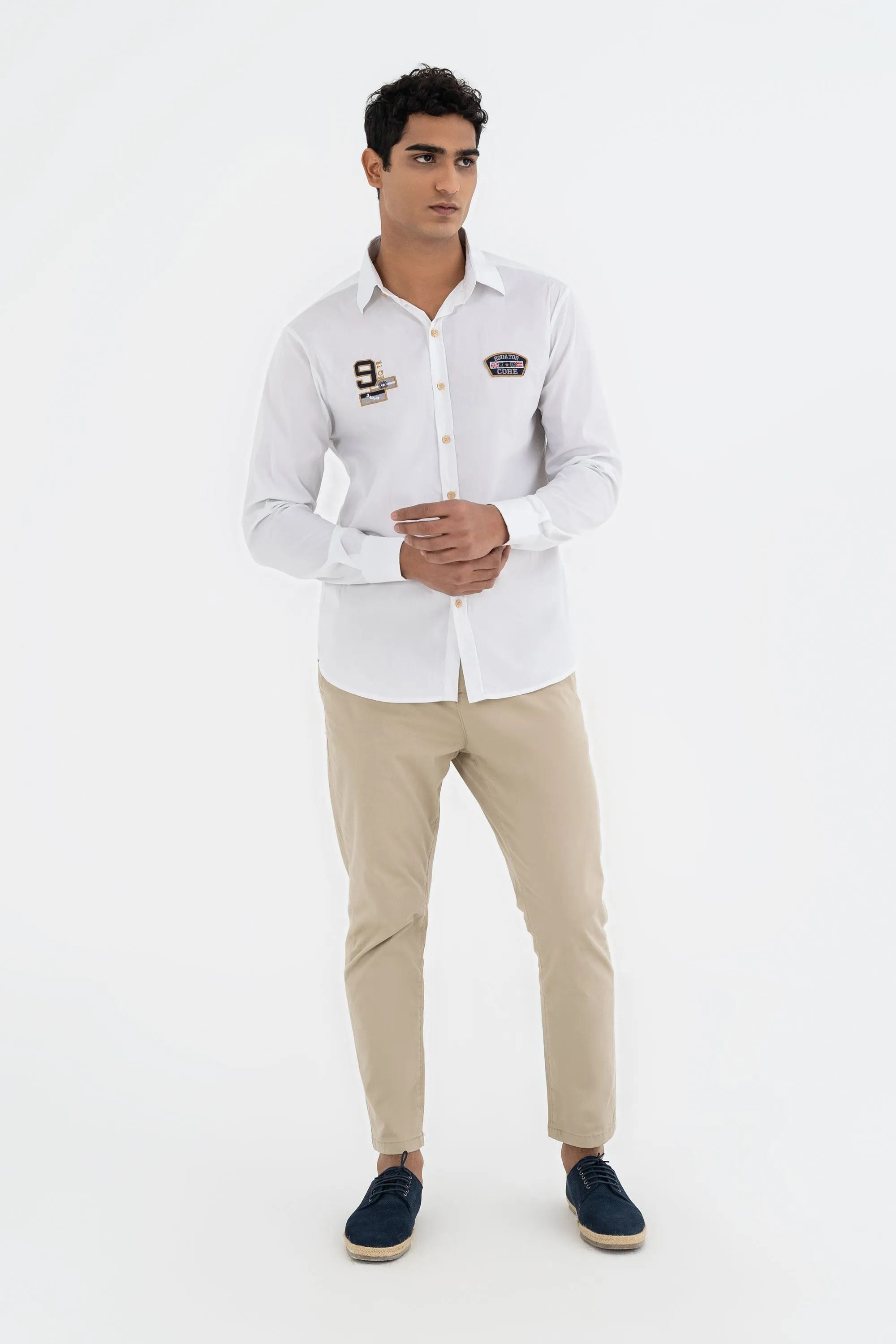 White Collared Shirt