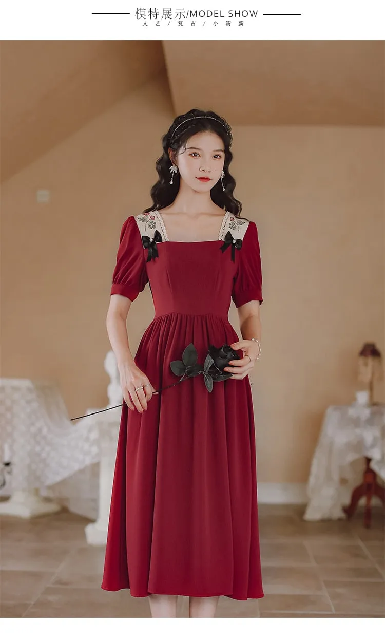 Women Dress Sweet Vintage Fairy Dresses