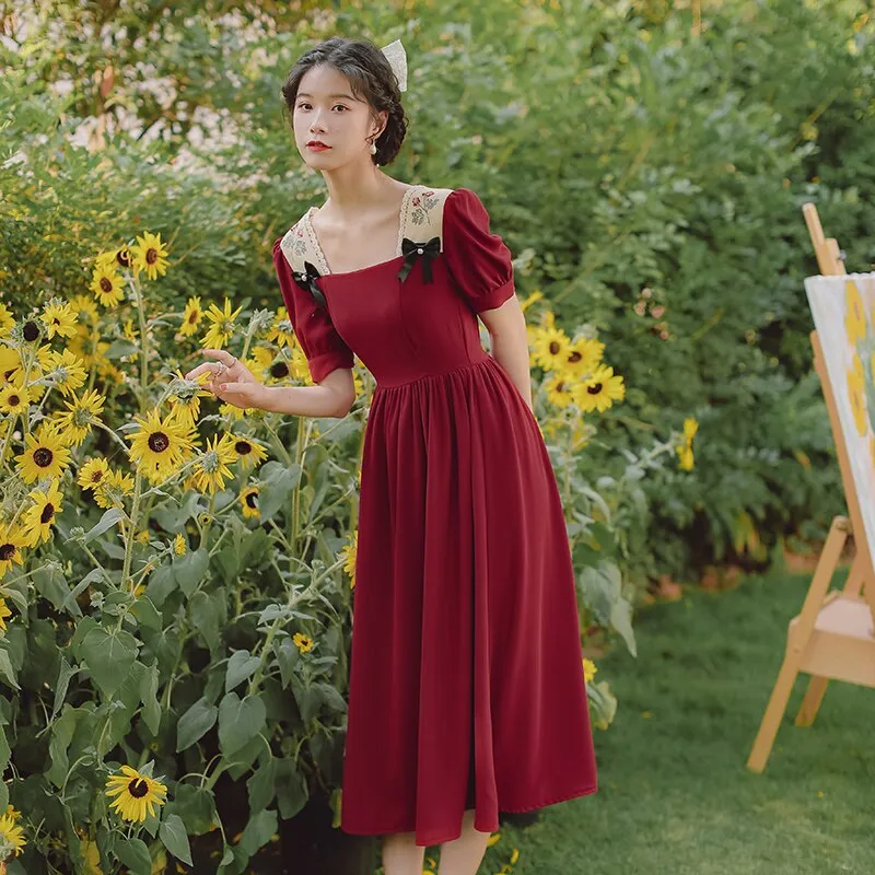 Women Dress Sweet Vintage Fairy Dresses