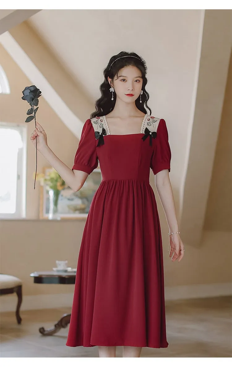 Women Dress Sweet Vintage Fairy Dresses
