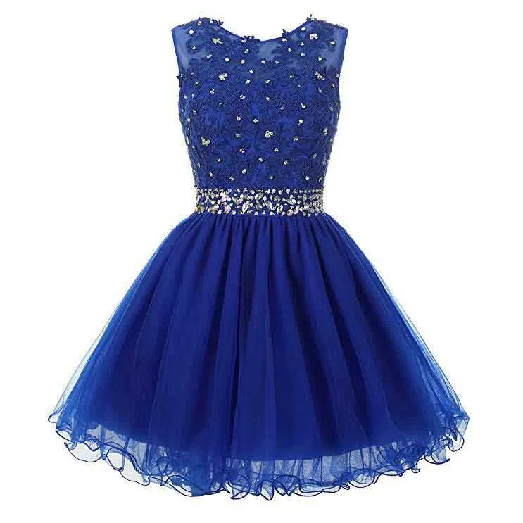 Women's Tulle Short Applique Beading Formal Homecoming Cocktail Party Dress