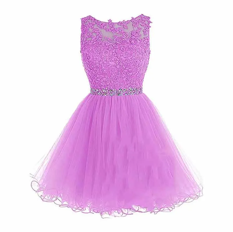 Women's Tulle Short Applique Beading Formal Homecoming Cocktail Party Dress