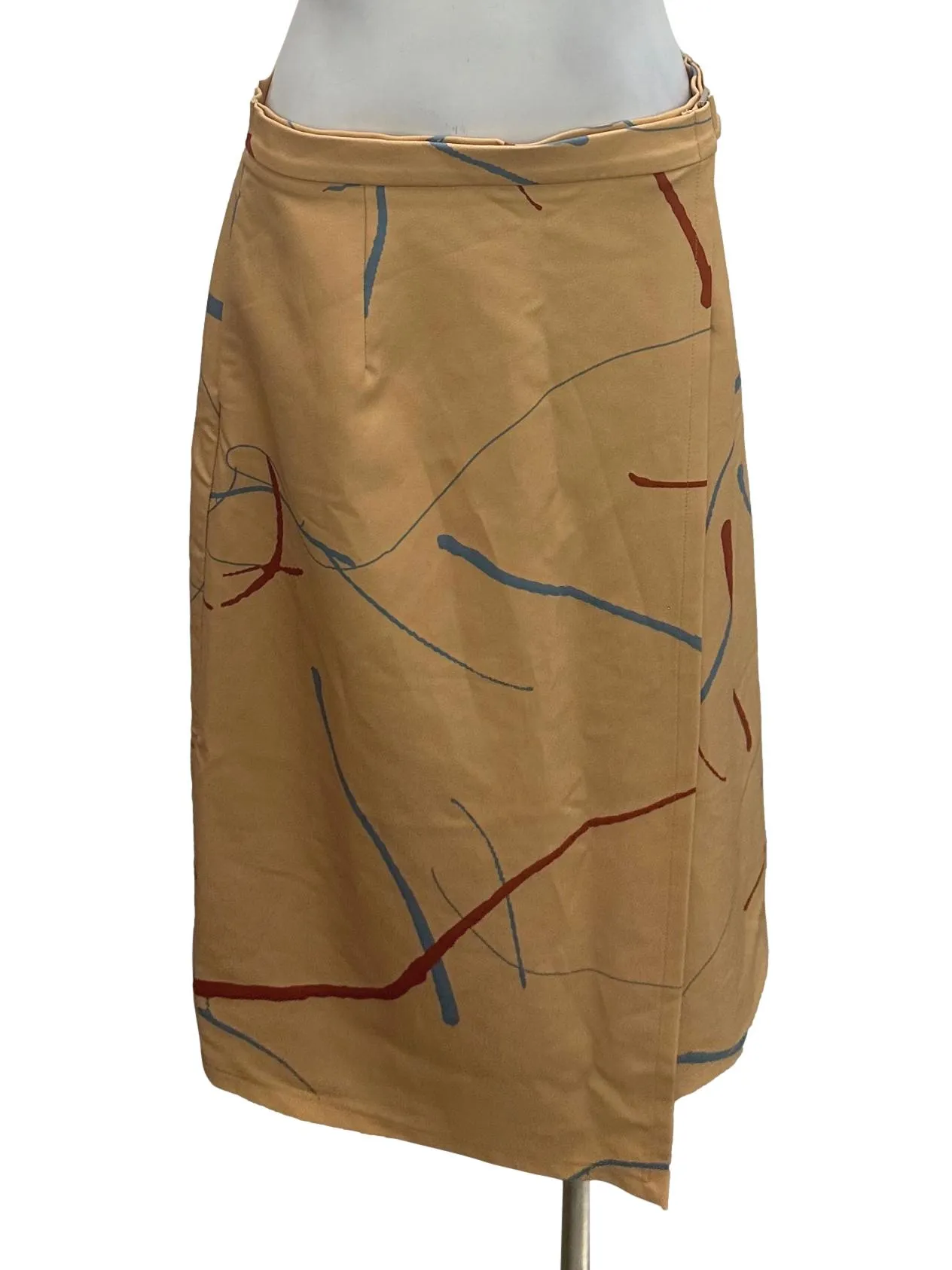 Yellow Abstract Skirt OSN